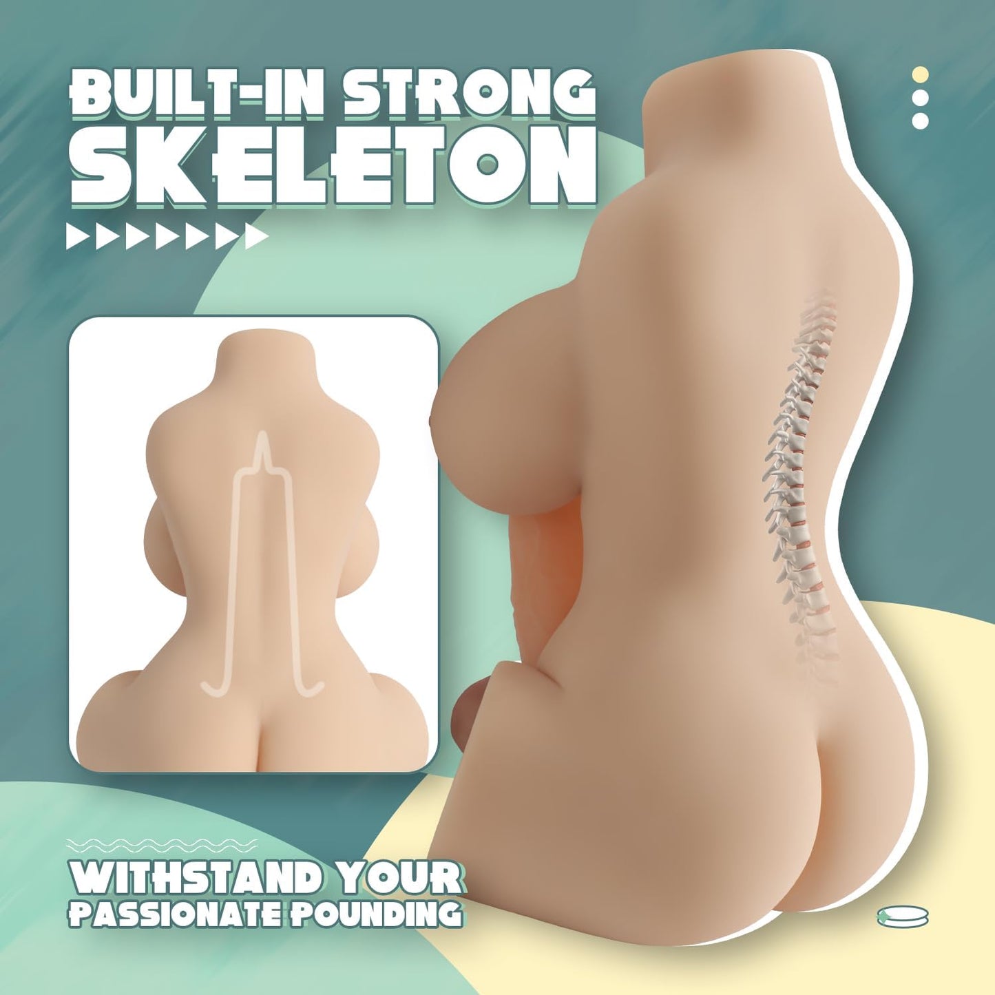 KiraBelle 4-in-1 Trans Torso Sex Doll | 6.9" Dildo