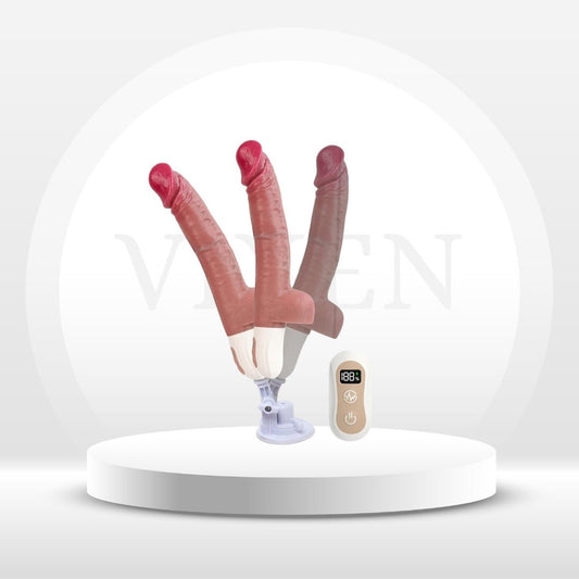 DaddyThrust Realistic Vibrating & Thrusting Silicone Dildo - Vixen | Nova Network