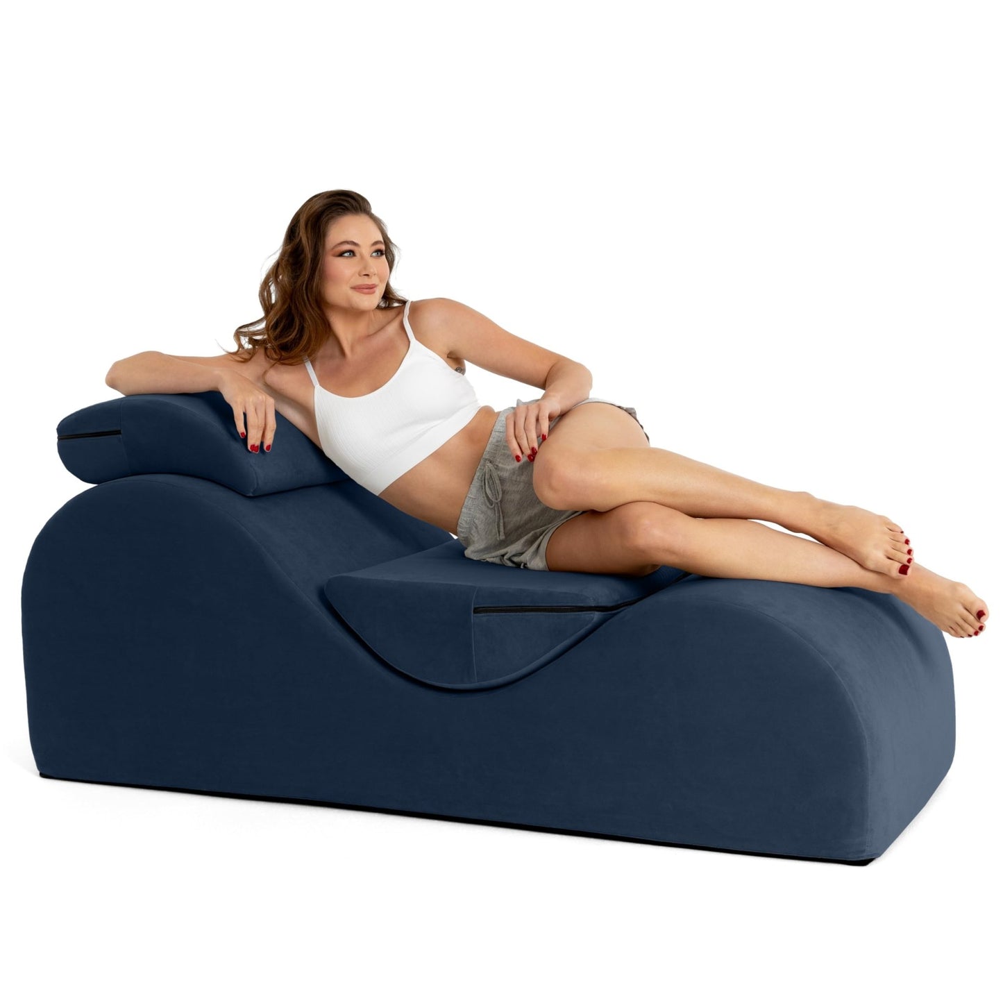 Dark Blue Luxury Intimate Lounge Chaise - Vixen | Nova Network