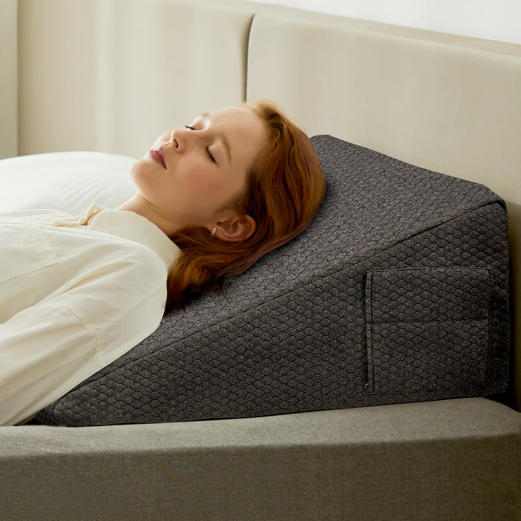 Dark Gray Couples Intimate Support Wedge Pillow - Vixen | Nova Network