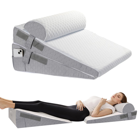 Dark Gray Couples Intimate Wedge Pillow Set - Vixen | Nova Network