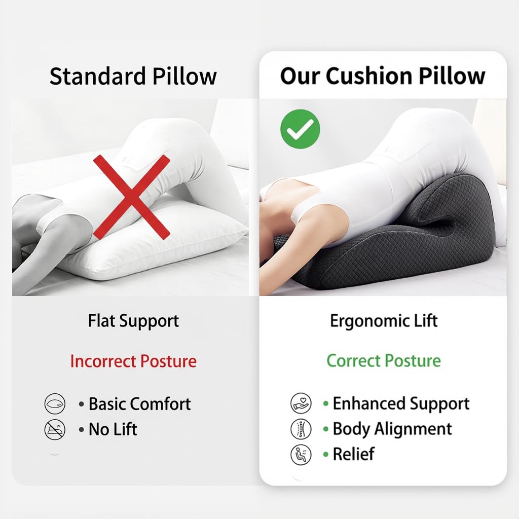 Dark Gray Couples Positioning Wedge Pillow - Vixen | Nova Network
