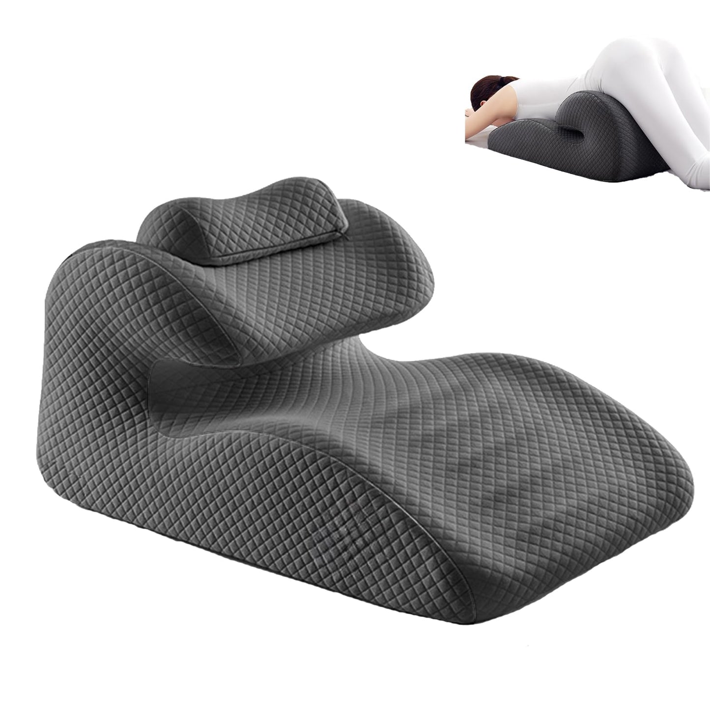 Dark Gray Couples Positioning Wedge Pillow - Vixen | Nova Network