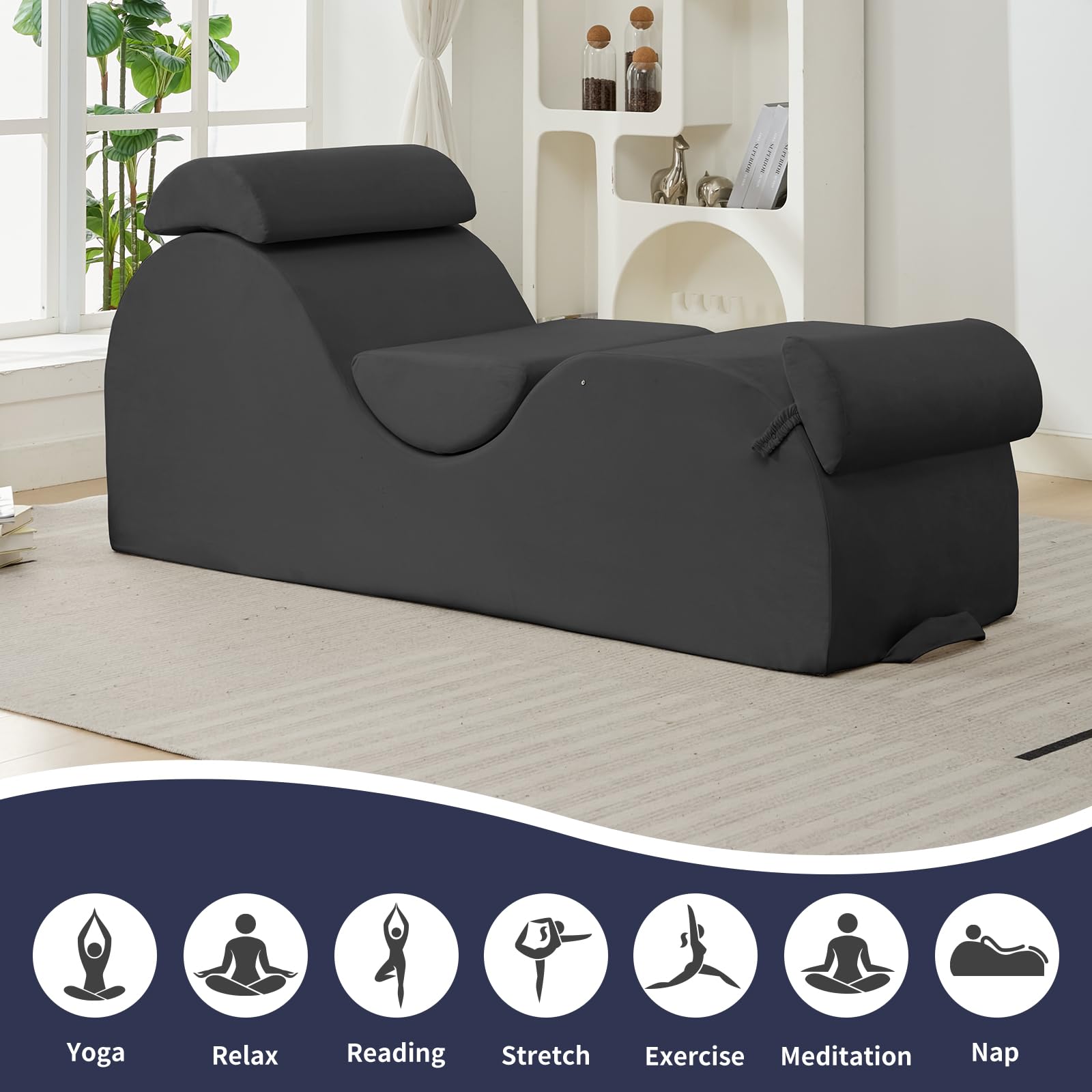 Dark Gray Seduction Support Chaise - Vixen | Nova Network