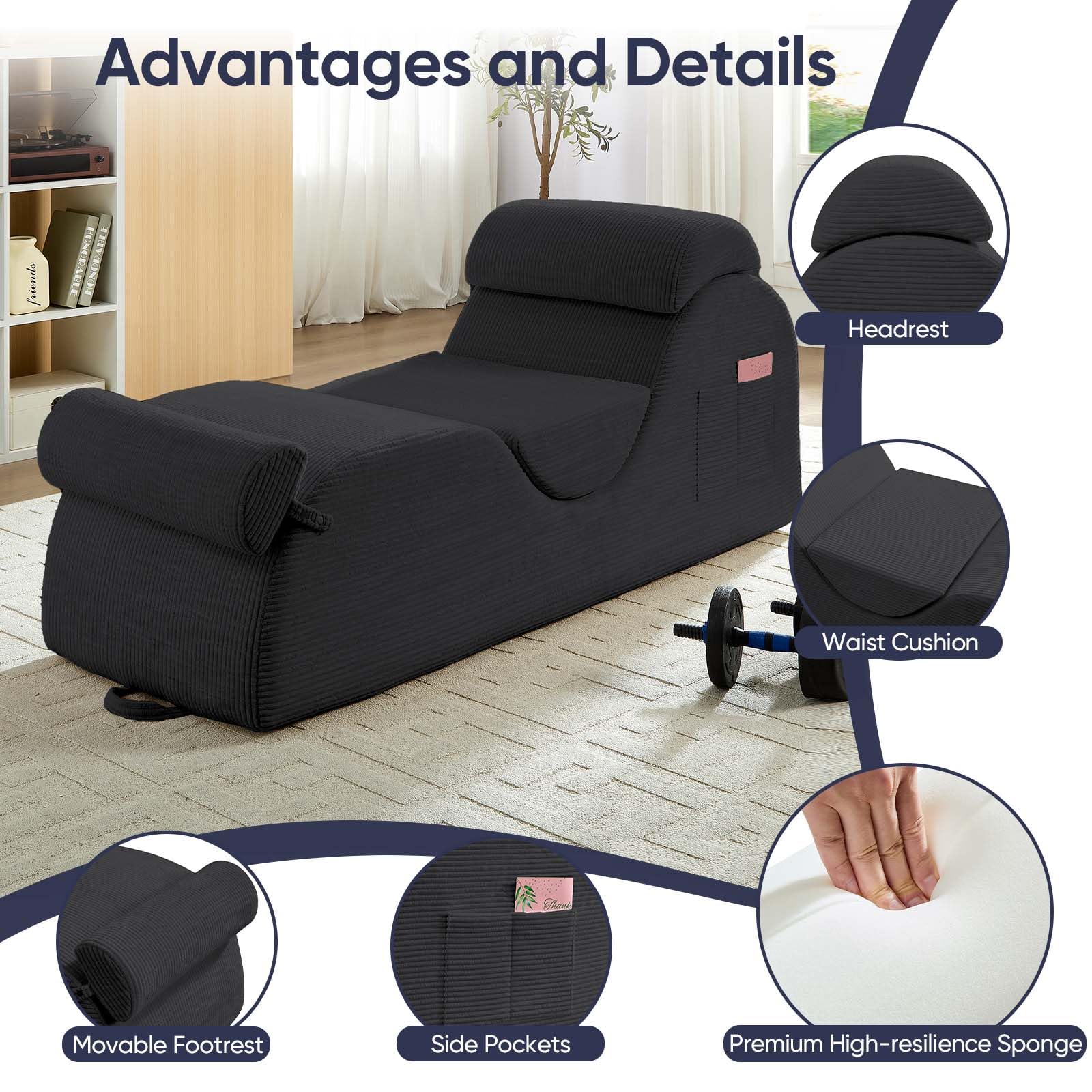 Dark Gray Wide Corduroy Intimate Lounge Chair - Vixen | Nova Network