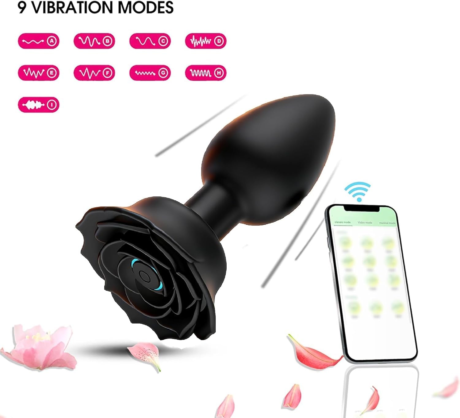 DarkBloom Rose Anal Plug Vibrator - Vixen | Nova Network