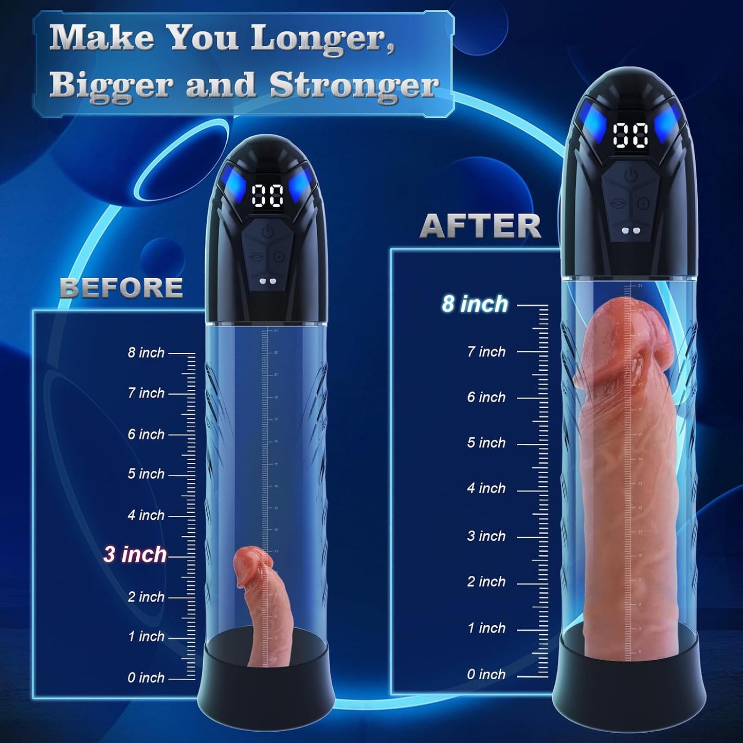 DeciVault Penis Pump | 10 Modes, IPX7 Waterproof, LCD - Vixen Adult Playroom