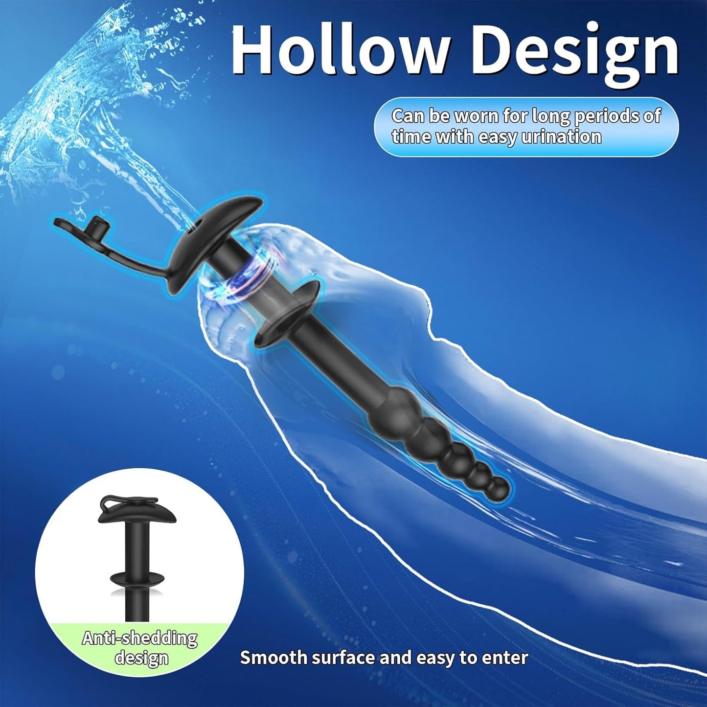 DeepBead 3-Piece Hollow Silicone Beaded Urethral Sound - Vixen | Nova Network