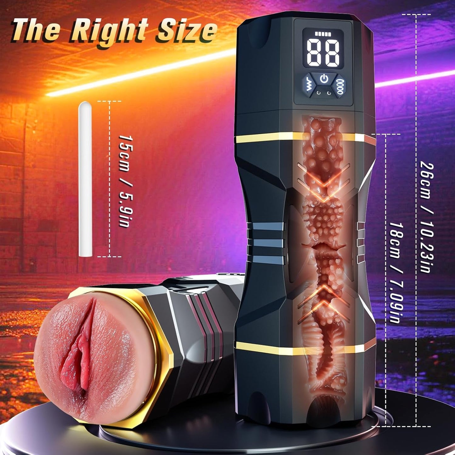 DeepDraw Vibrating Suction Masturbator - Vixen Adult Playroom