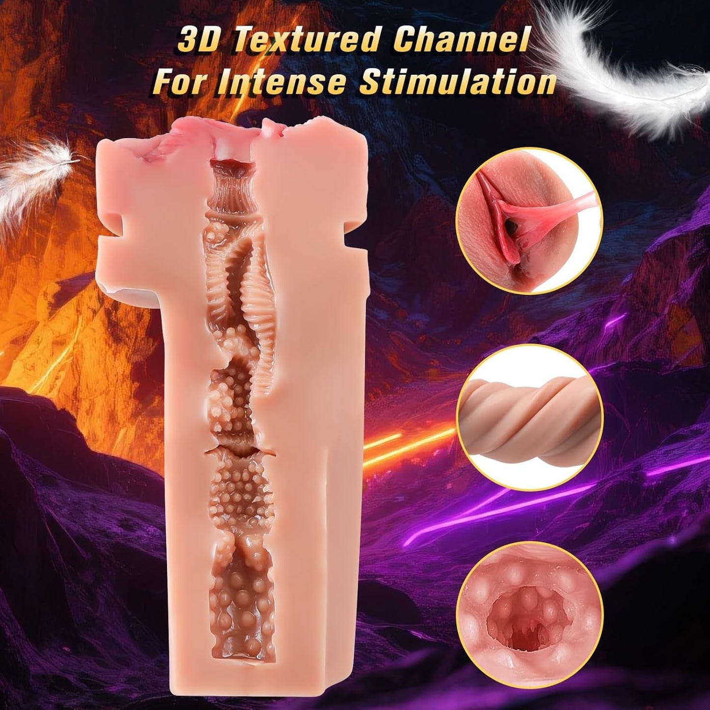 DeepDraw Vibrating Suction Masturbator - Vixen Adult Playroom