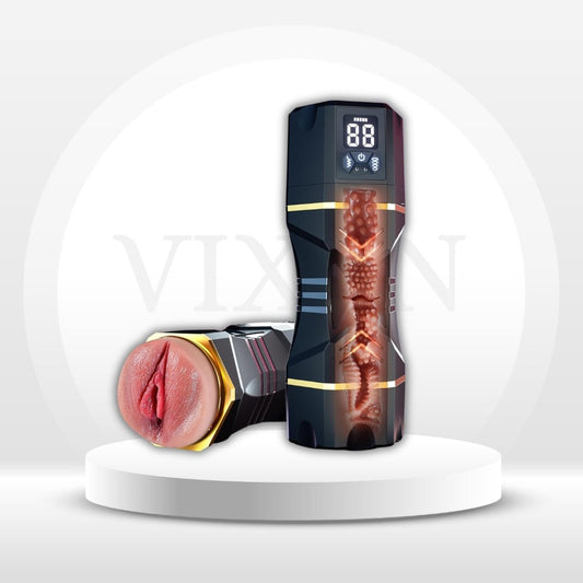 DeepDraw Vibrating Suction Masturbator - Vixen Adult Playroom
