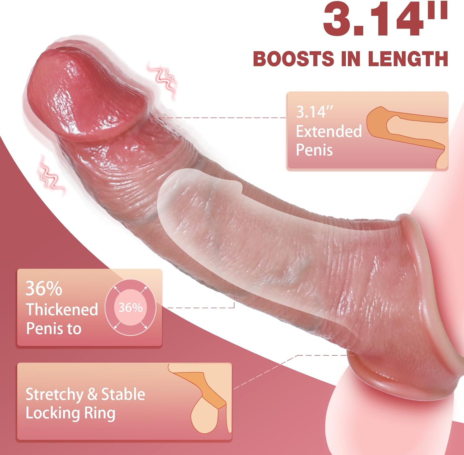 DeepDrive Vibrating Penis Sleeve Extender - Vixen | Nova Network