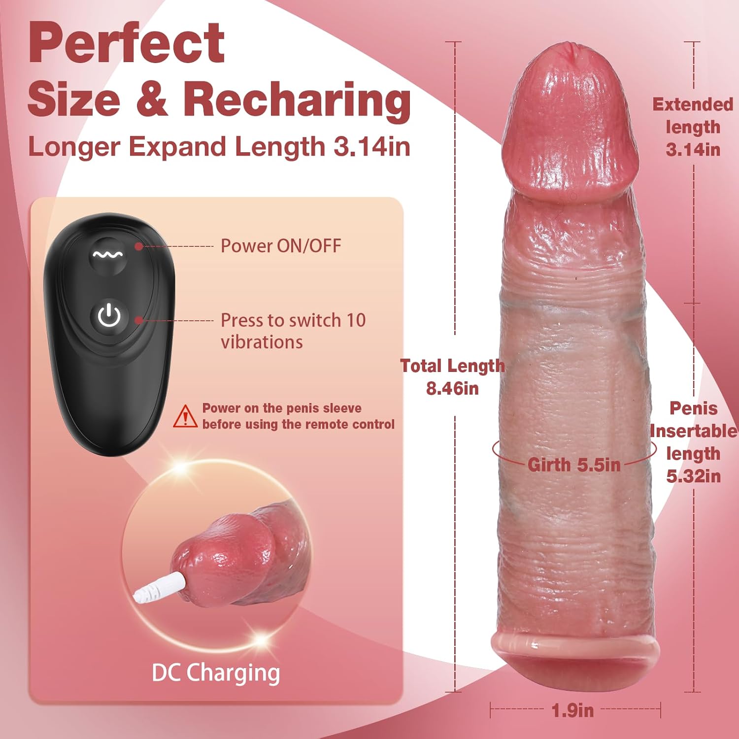 DeepDrive Vibrating Penis Sleeve Extender - Vixen | Nova Network