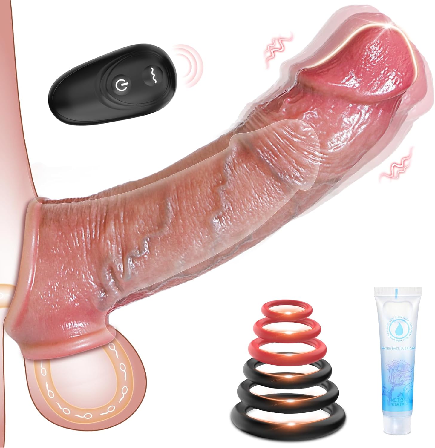 DeepDrive Vibrating Penis Sleeve Extender - Vixen | Nova Network