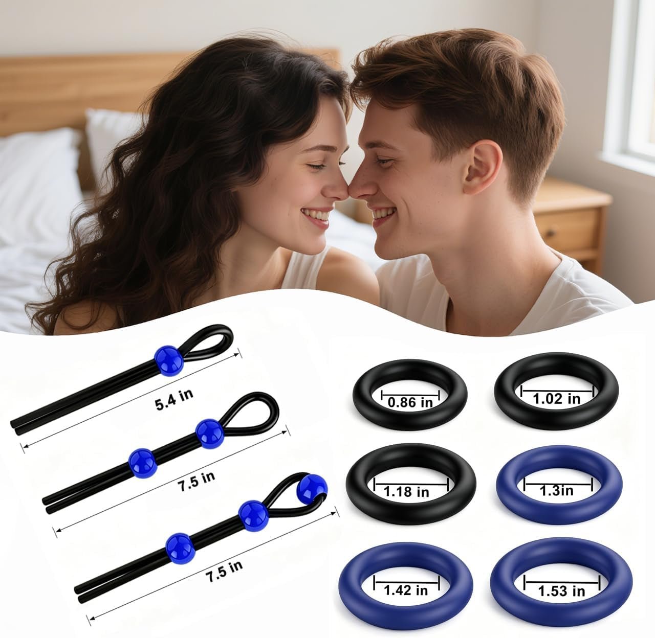 DeepFlex 9 - Piece Adjustable Cock Ring Set - Vixen | Nova Network