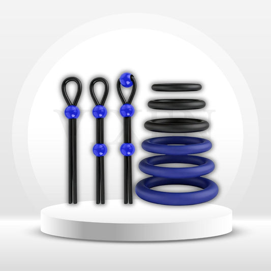 DeepFlex 9 - Piece Adjustable Cock Ring Set - Vixen | Nova Network