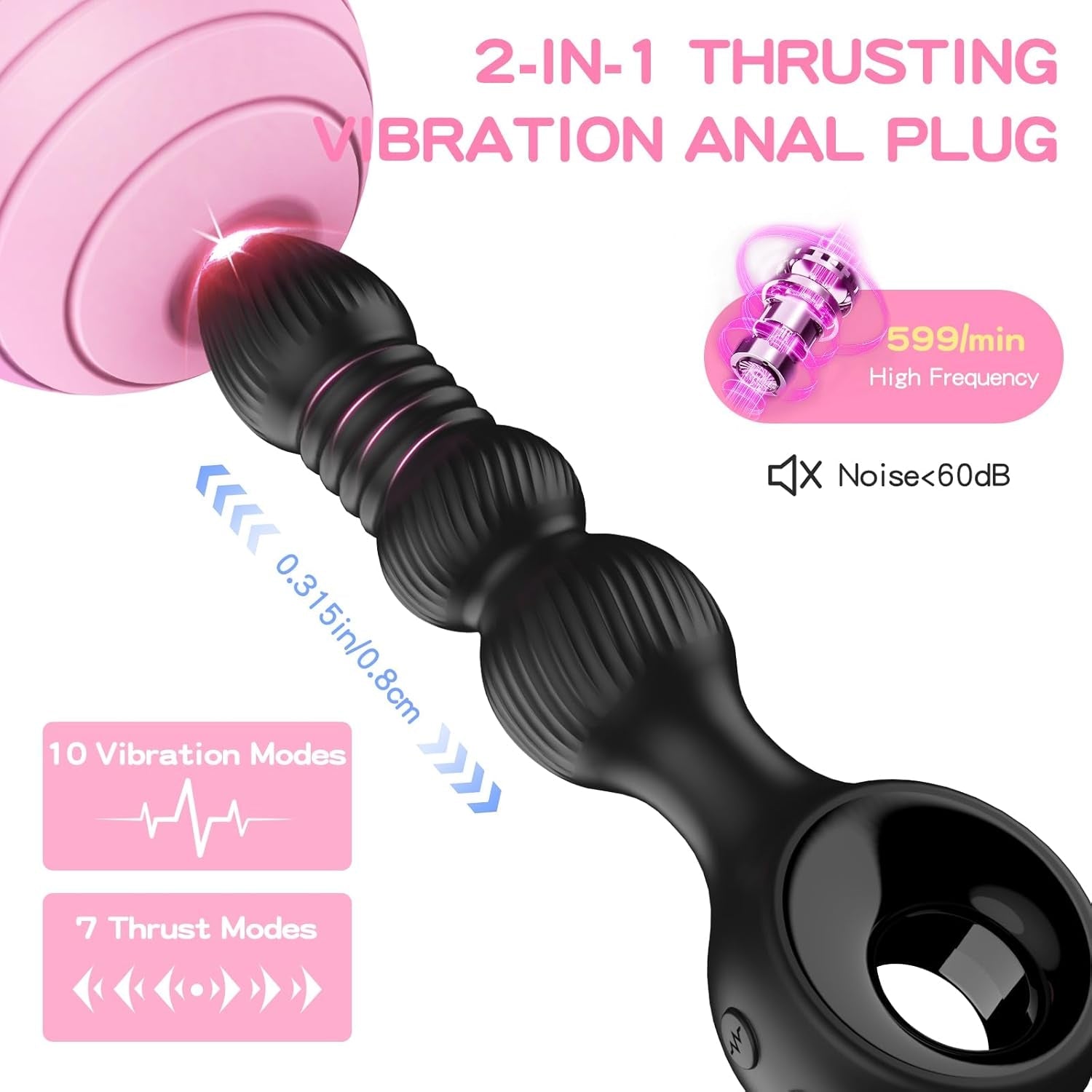 DeepRoll Thrusting Anal Plug & Prostate Vibrator - Vixen | Nova Network