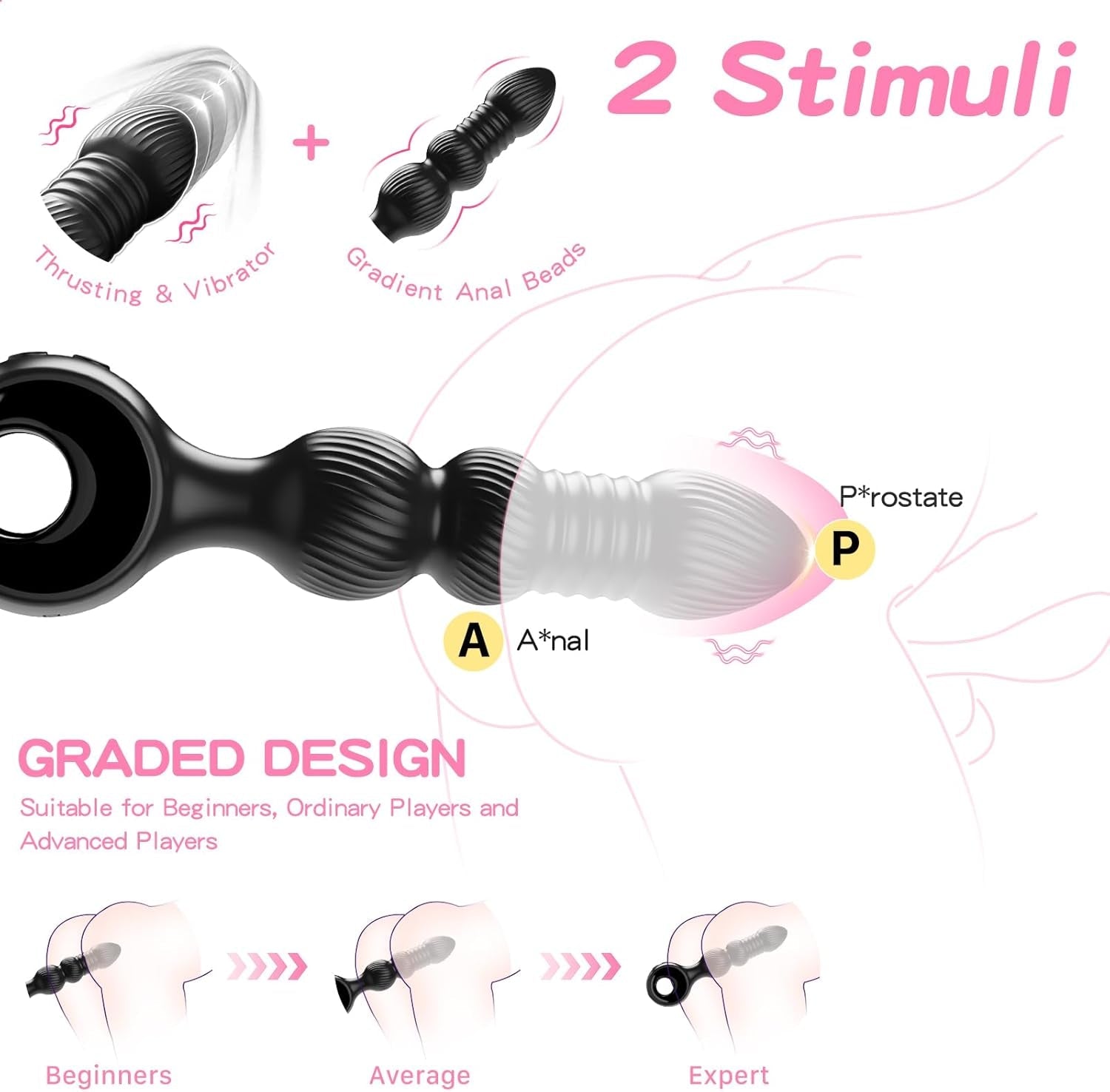 DeepRoll Thrusting Anal Plug & Prostate Vibrator - Vixen | Nova Network
