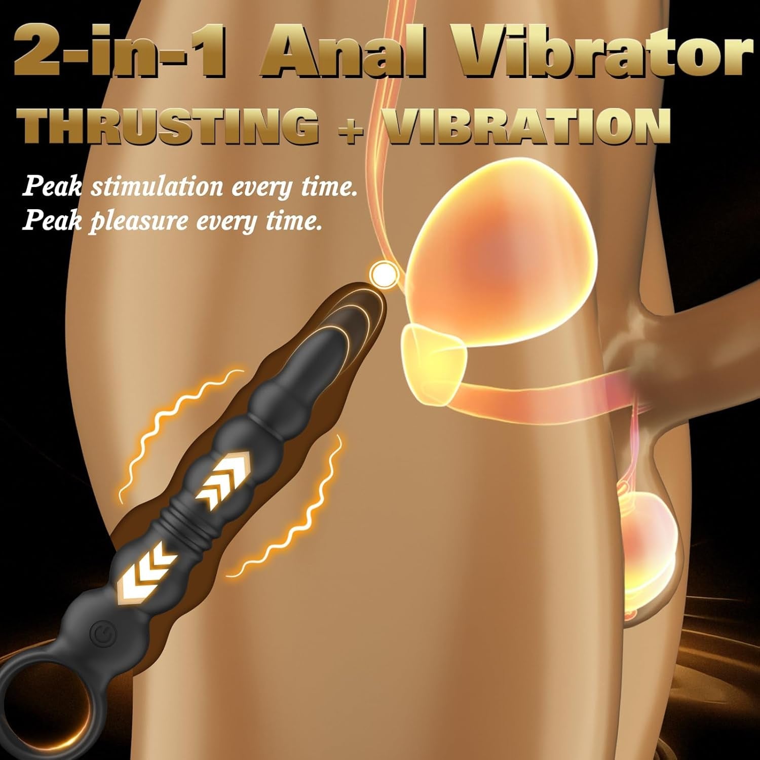 DeepRush Thrusting Anal Beads Prostate Massager Vibrator - Vixen | Nova Network