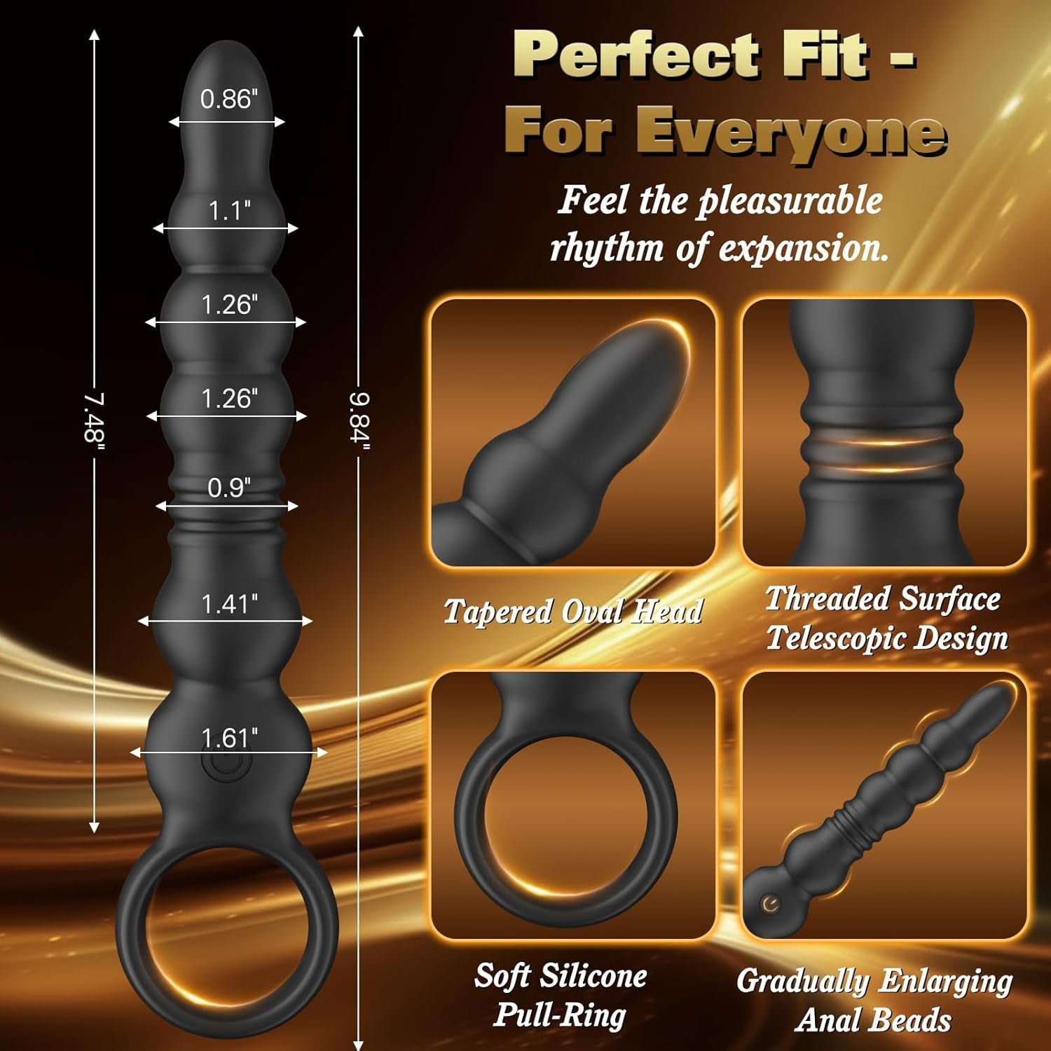 DeepRush Thrusting Anal Beads Prostate Massager Vibrator - Vixen | Nova Network