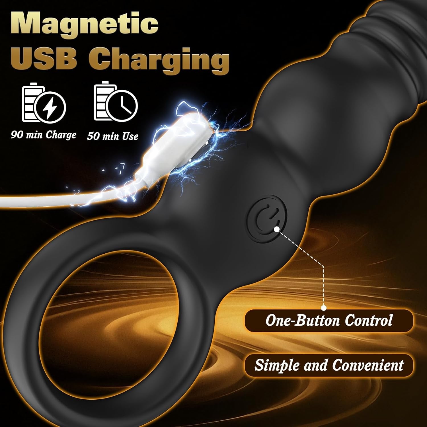 DeepRush Thrusting Anal Beads Prostate Massager Vibrator - Vixen | Nova Network