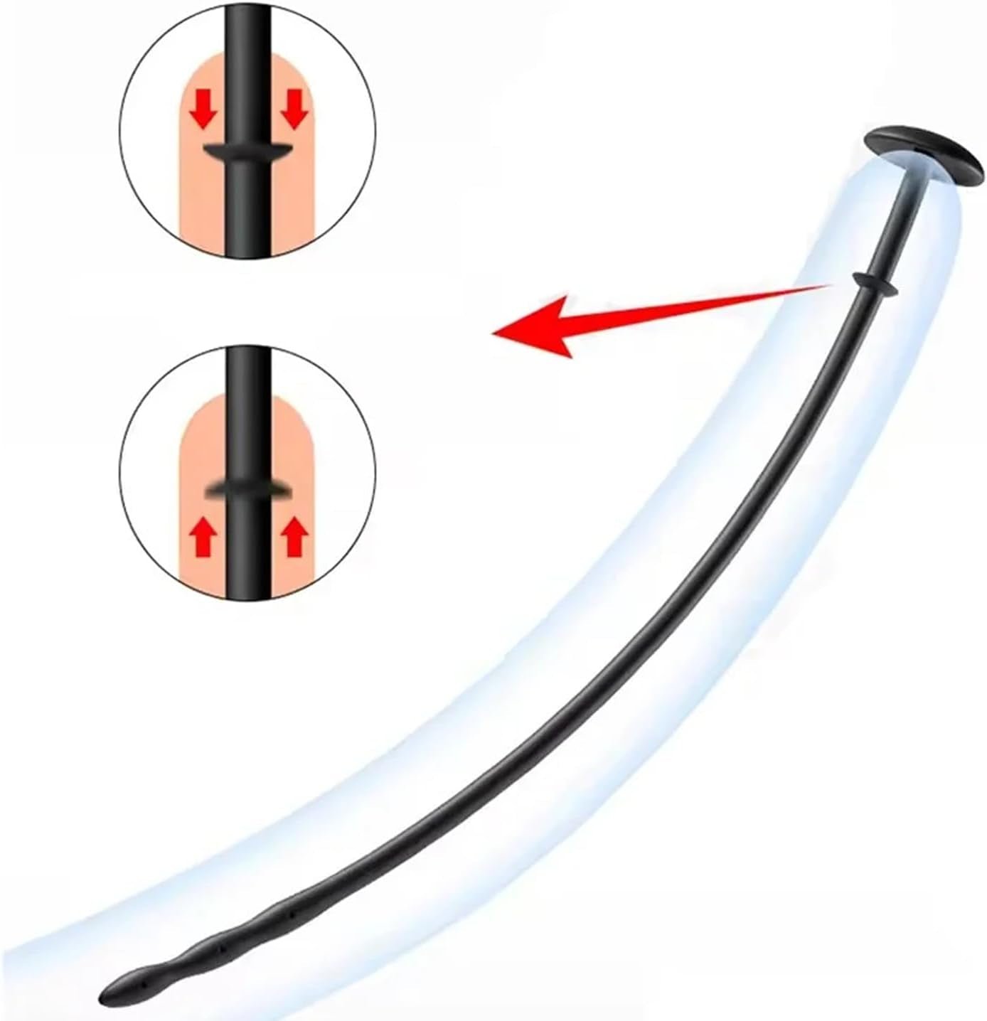 DeepSound Hollow Silicone Urethral Sound & Penis Plug - Vixen | Nova Network