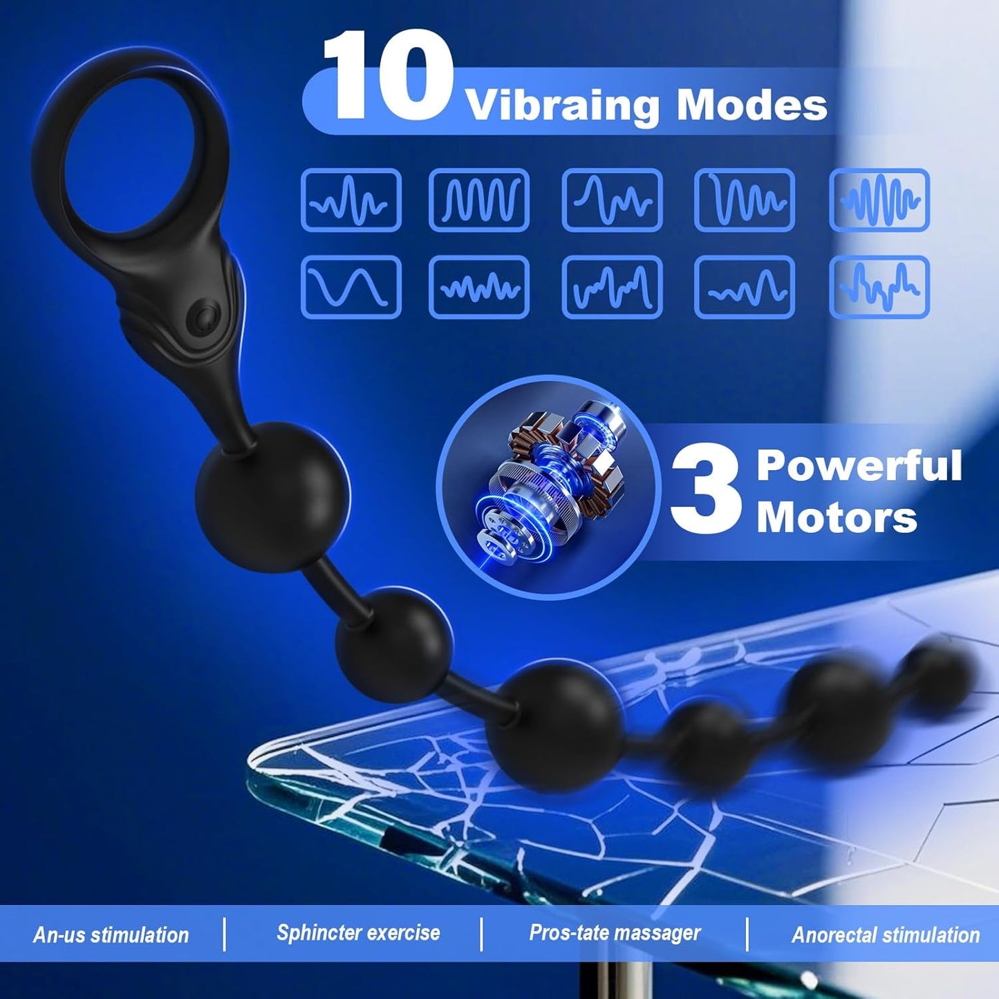 DeepSpiral 3 - Motor Vibrating Anal Beads - Vixen | Nova Network