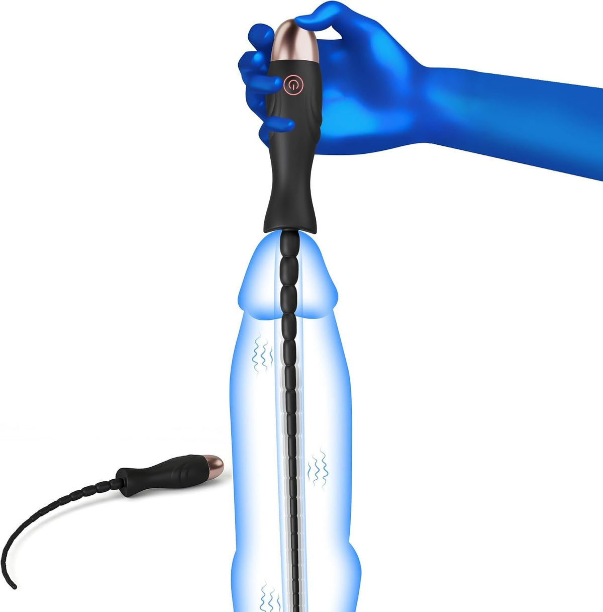 DeepThread Vibrating Penis Plug Urethral Sounding Rod with 10 Modes - Vixen Adult Playroom