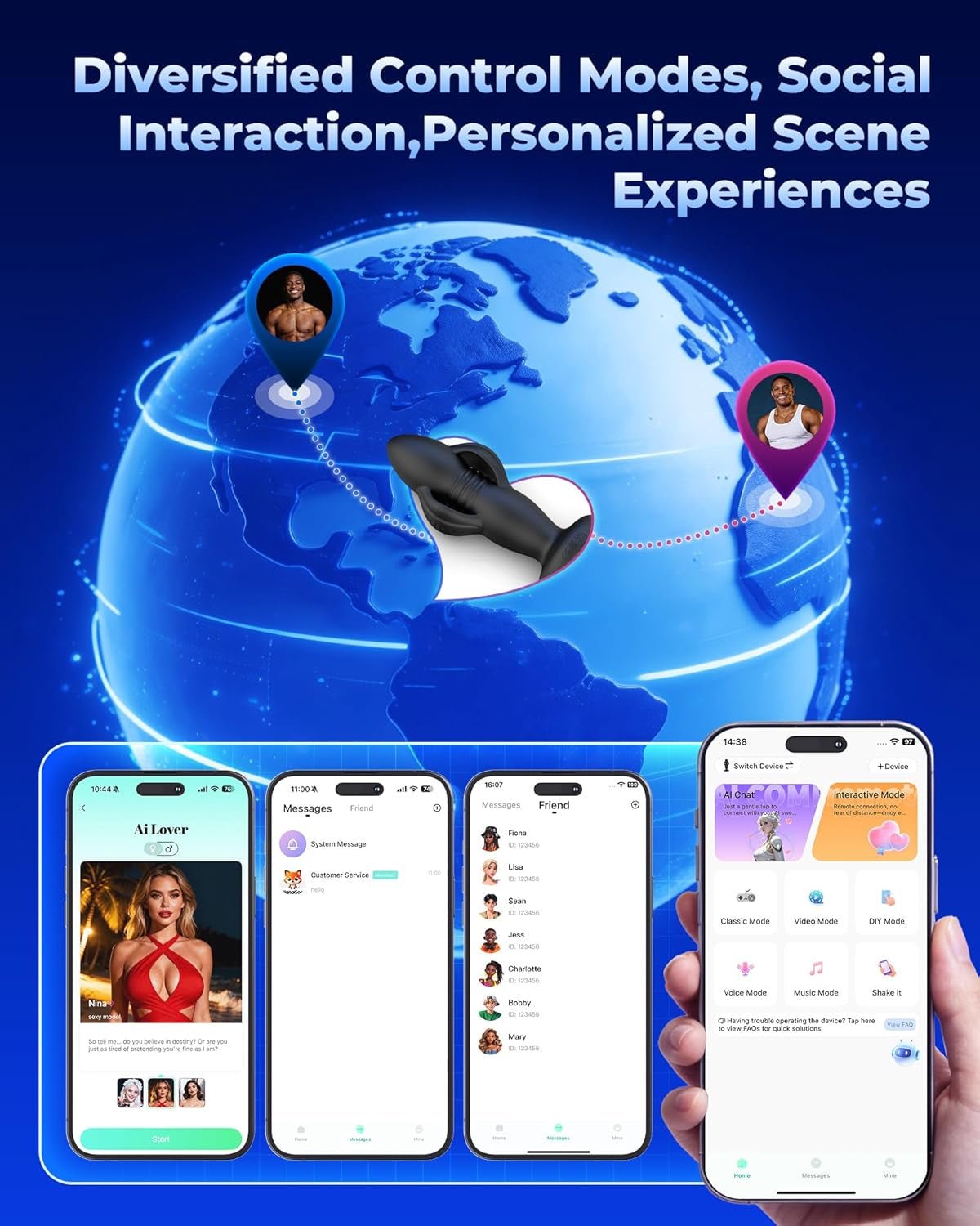 DeepWing AI App - Control Expanding Prostate Massager - Vixen | Nova Network