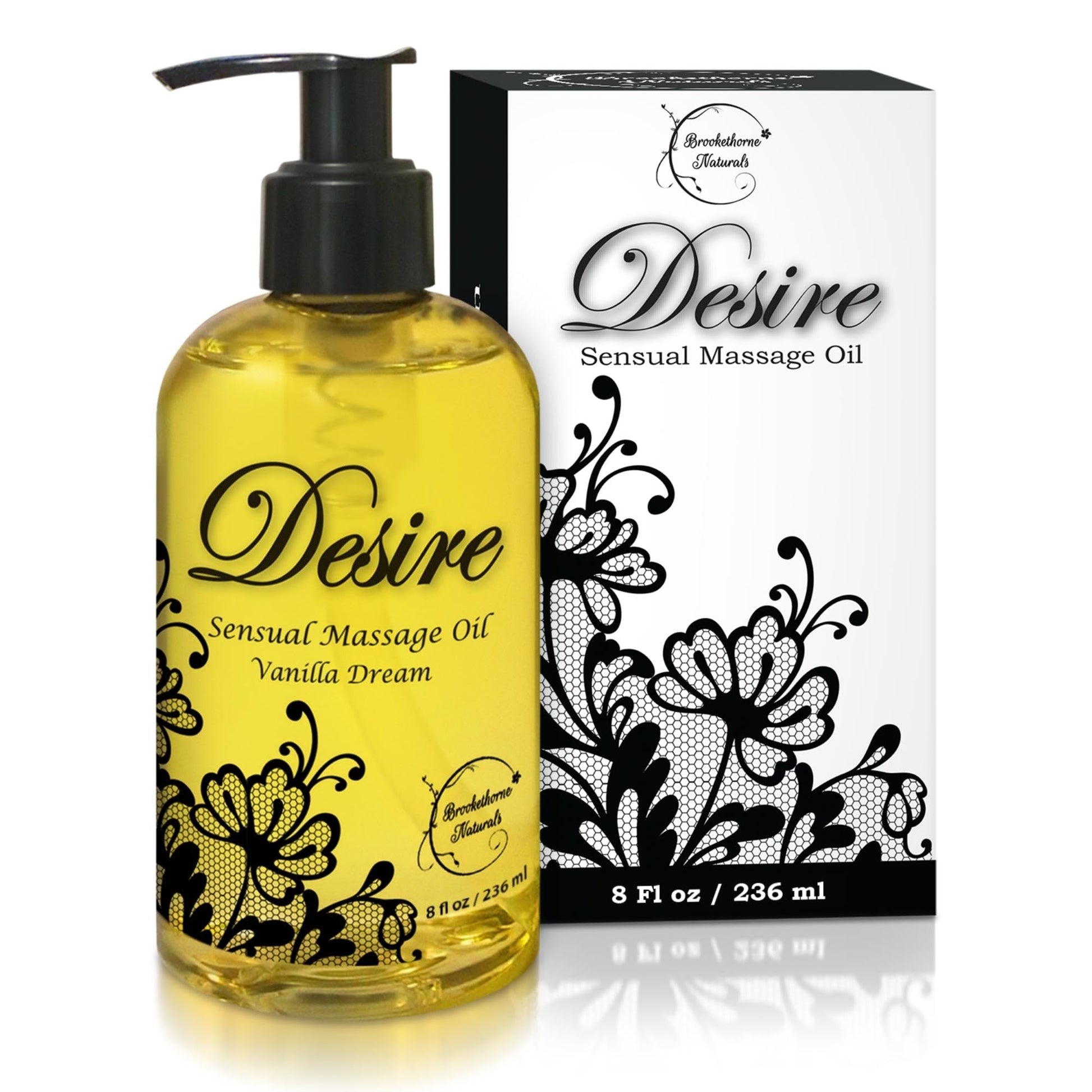 Desire Sensual Massage Oil for Date Night | Best Massage Oil for Couples | Valentines Day Gifts for her | All Natural with Sweet Almond, Grapeseed & Jojoba for Smooth Glide 8oz - Vixen | Nova Network