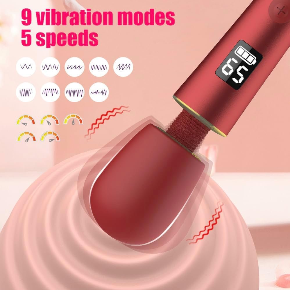 DigitGlow Premium Wand Vibrator, 9 Modes - Vixen | Nova Network