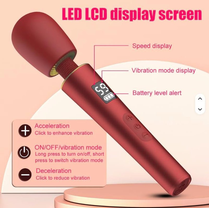 DigitGlow Premium Wand Vibrator, 9 Modes - Vixen | Nova Network