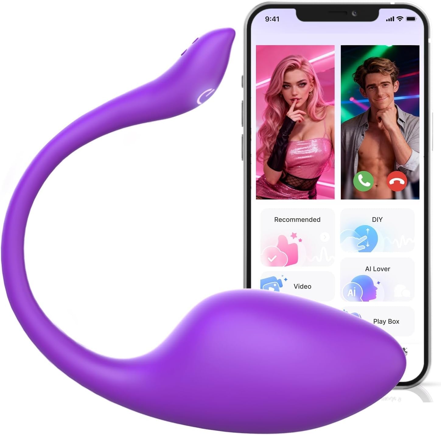 Dildo AI Sync Vibrator Sex Toys - Wearable Panty Vibrating Egg Vibrators with 9 Modes, APP Control, G Spot Clitoral Anal Butt Plug Unisex Adult Sex Toy for Women Men Couples Long Distance - Vixen | Nova Network