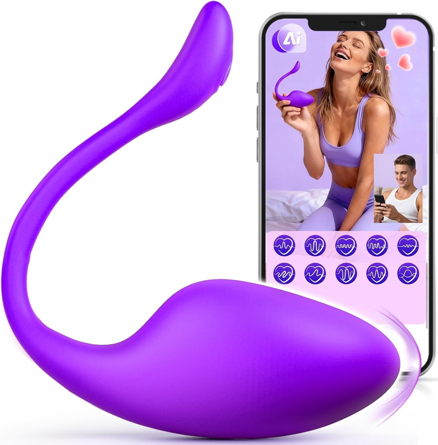 Dildo AI Sync Vibrator Sex Toys - Wearable Panty Vibrating Egg Vibrators with 9 Modes, APP Control, G Spot Clitoral Anal Butt Plug Unisex Adult Sex Toy for Women Men Couples Long Distance - Vixen | Nova Network