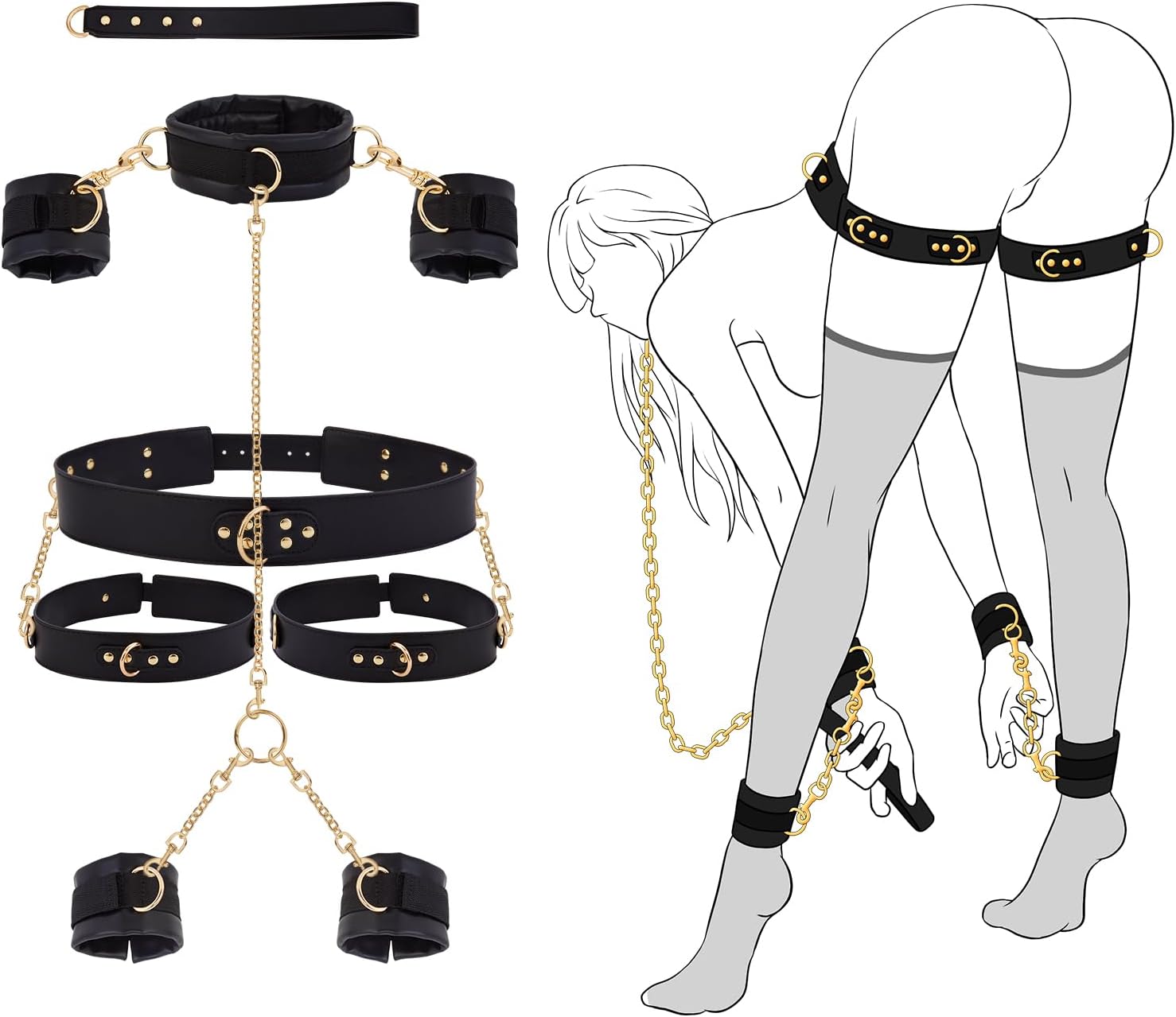 DominaLink 7 - Piece Bondage Set - Vixen | Nova Network