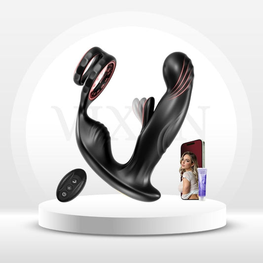 DominionRing Wiggling Prostate Massager – App Remote, 10x10 Modes - Vixen Adult Playroom