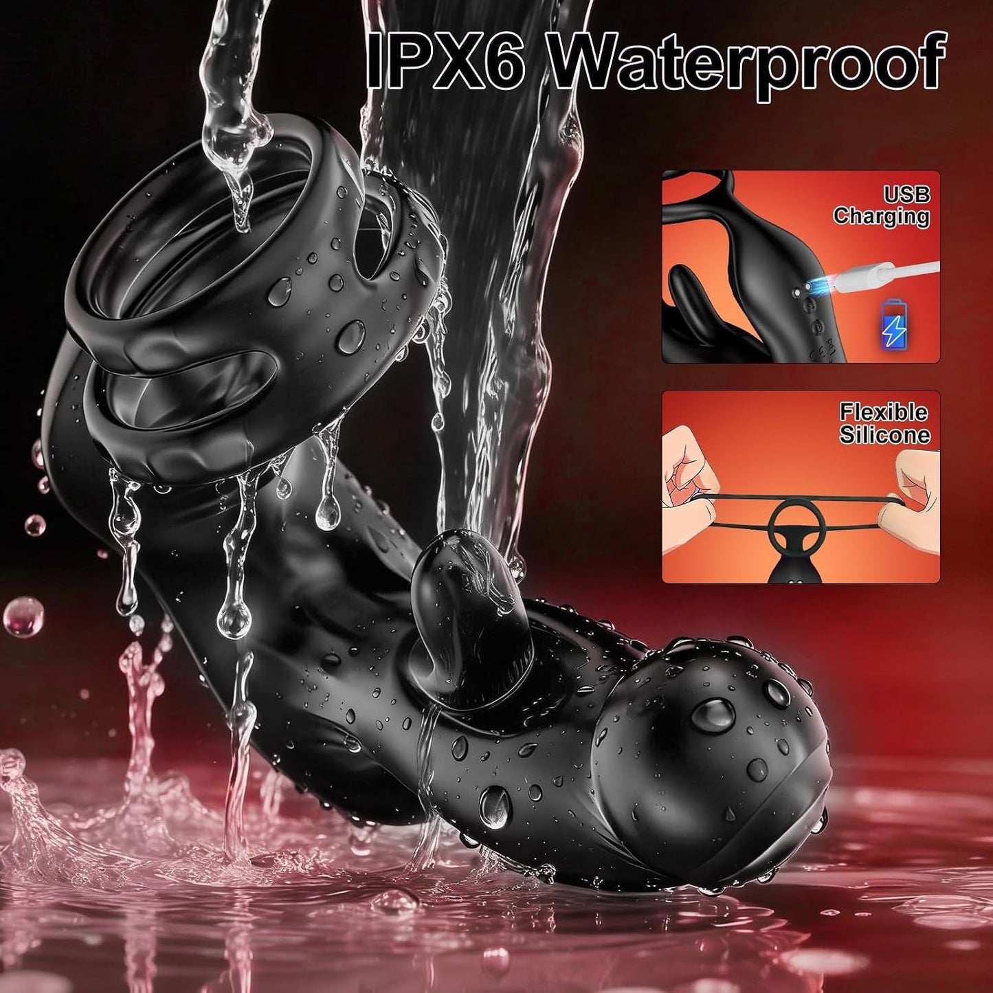 DominionRing Wiggling Prostate Massager – App Remote, 10x10 Modes - Vixen Adult Playroom