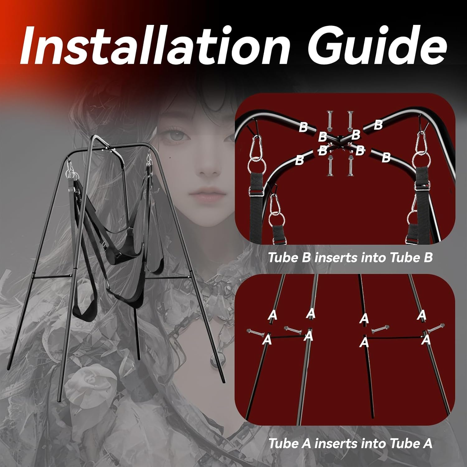 DomiStation BDSM Swing Frame - Vixen | Nova Network