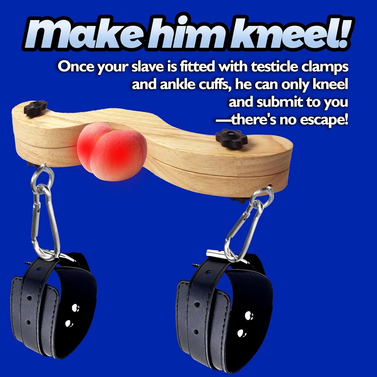 DomKneel CBT Testicle Crusher with Ankle Cuffs - Vixen | Nova Network