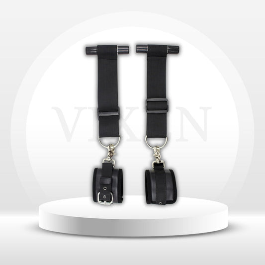 DoorwayDesire Over-the-Door Bondage Restraints – Plush Wrist Cuffs - Vixen Adult Playroom