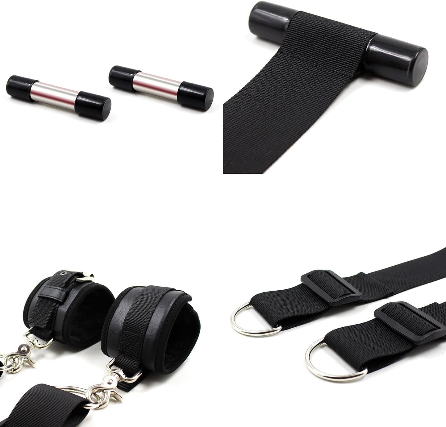 DoorwayDesire Over-the-Door Bondage Restraints – Plush Wrist Cuffs - Vixen Adult Playroom