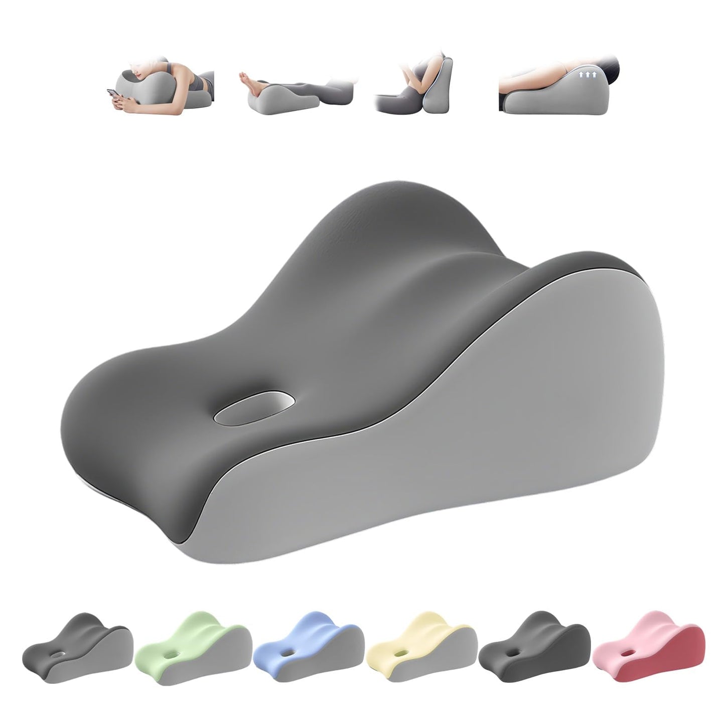 Double Gray Couples Intimacy Wedge Pillow - Vixen | Nova Network