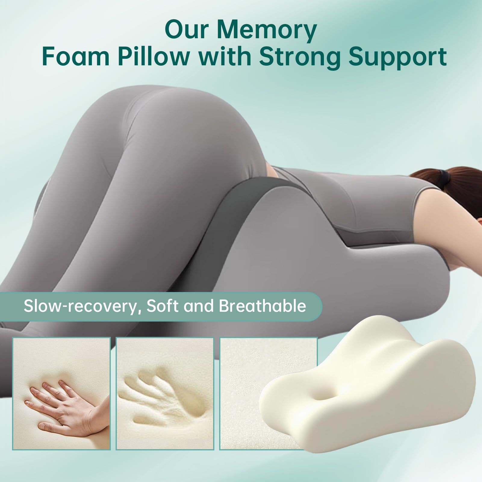 Double Gray Couples Intimacy Wedge Pillow - Vixen | Nova Network