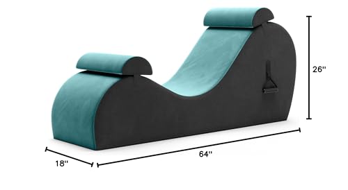 Dual - Handle Adjustable Intimacy Chaise - Blue & Gray - Vixen | Nova Network