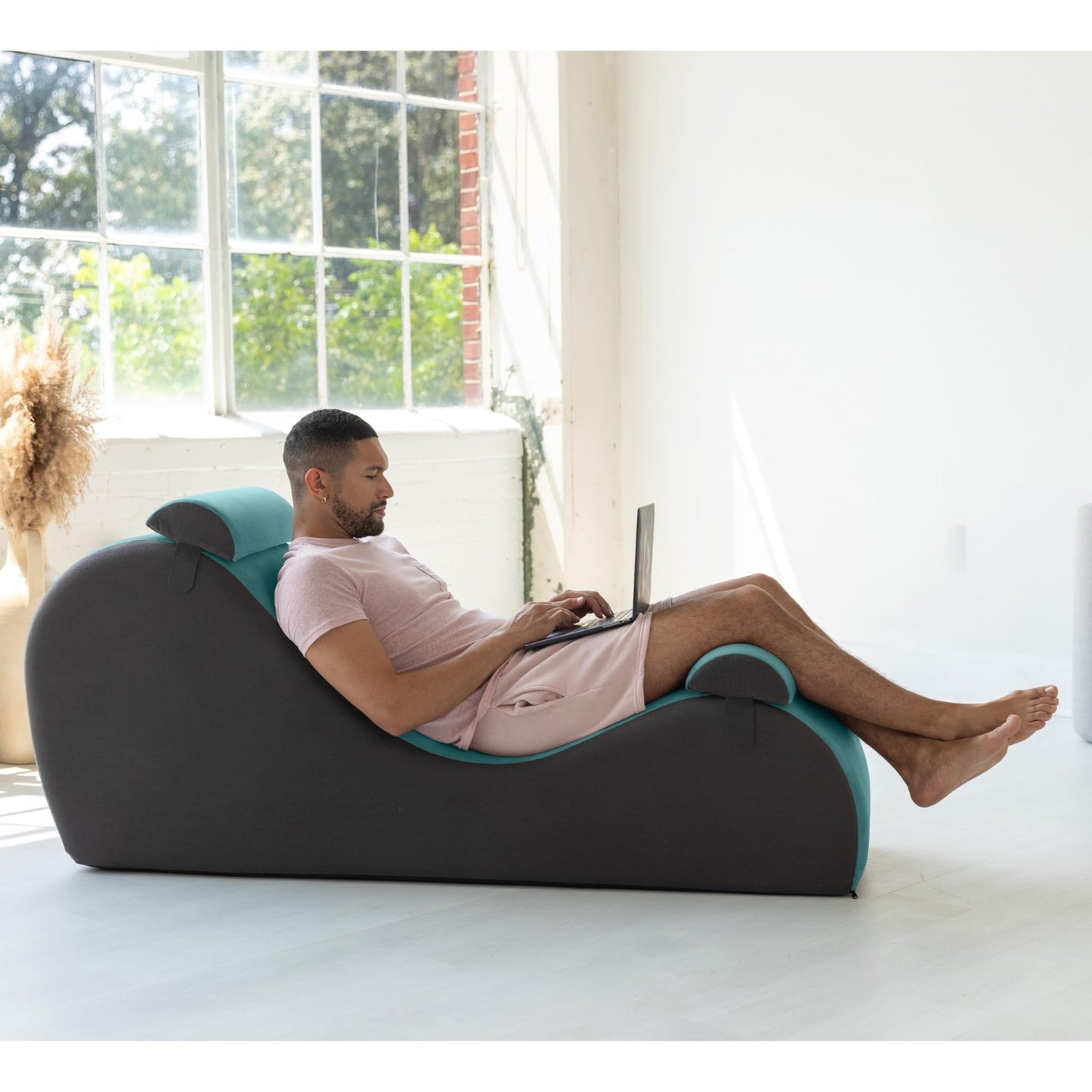 Dual - Handle Adjustable Intimacy Chaise - Blue & Gray - Vixen | Nova Network