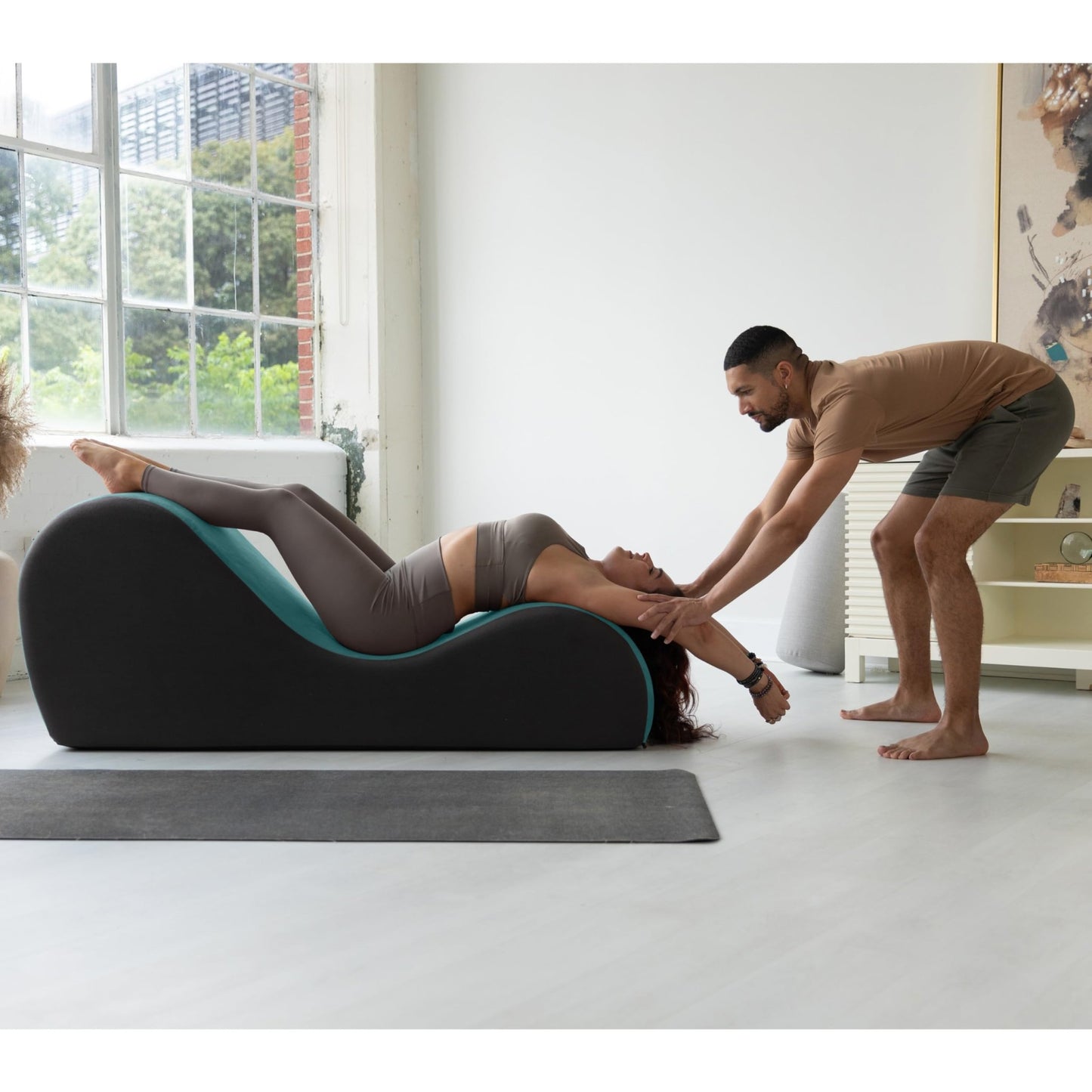 Dual - Handle Adjustable Intimacy Chaise - Blue & Gray - Vixen | Nova Network