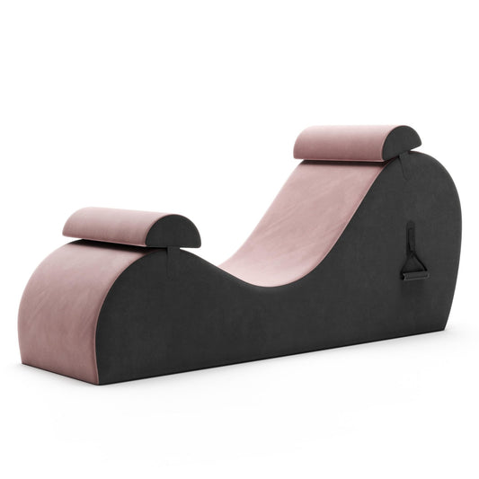 Dual - Handle Adjustable Intimacy Chaise - Rose & Gray - Vixen | Nova Network