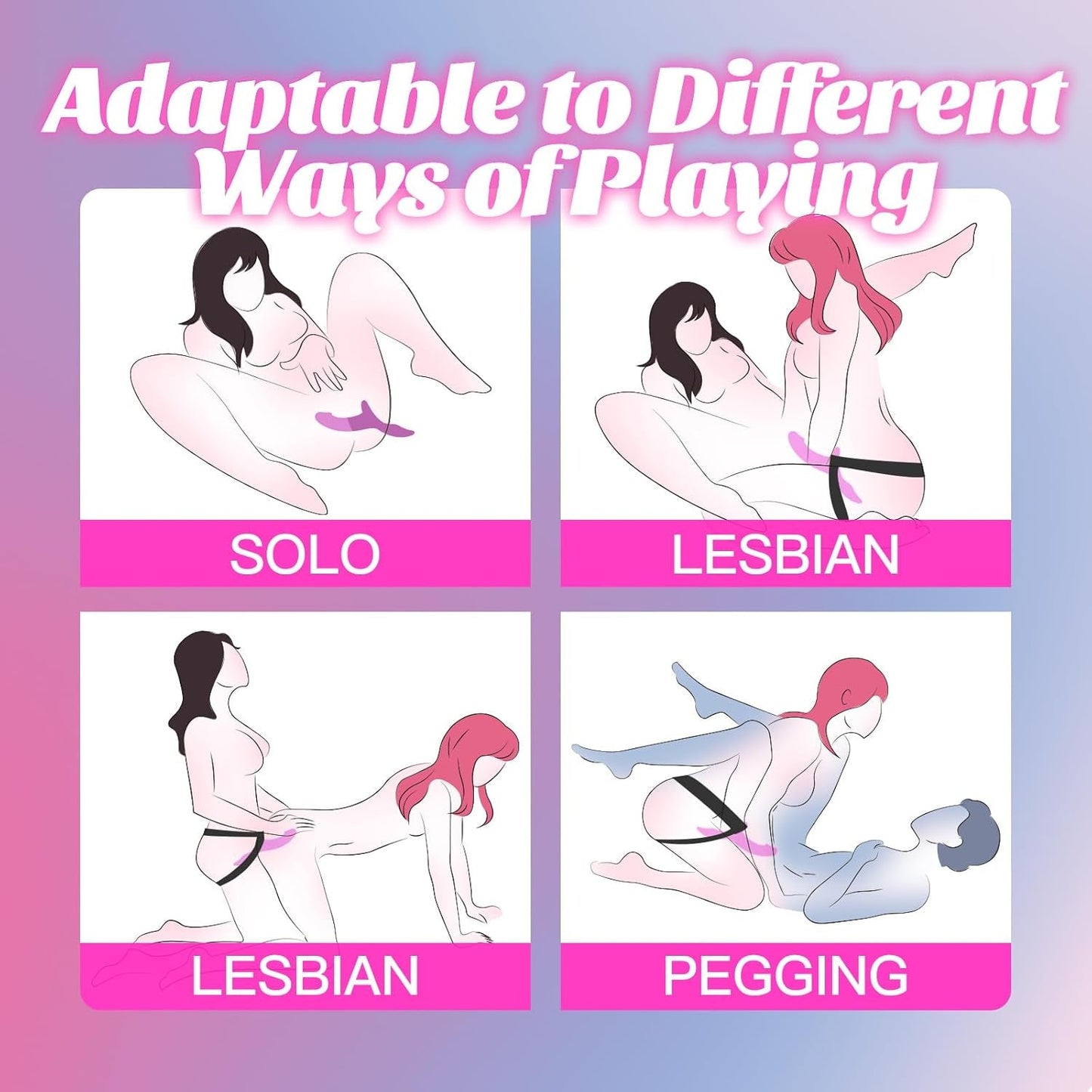DualBliss App-Control Vibrating Strap-On Dildo Harness - Vixen | Nova Network