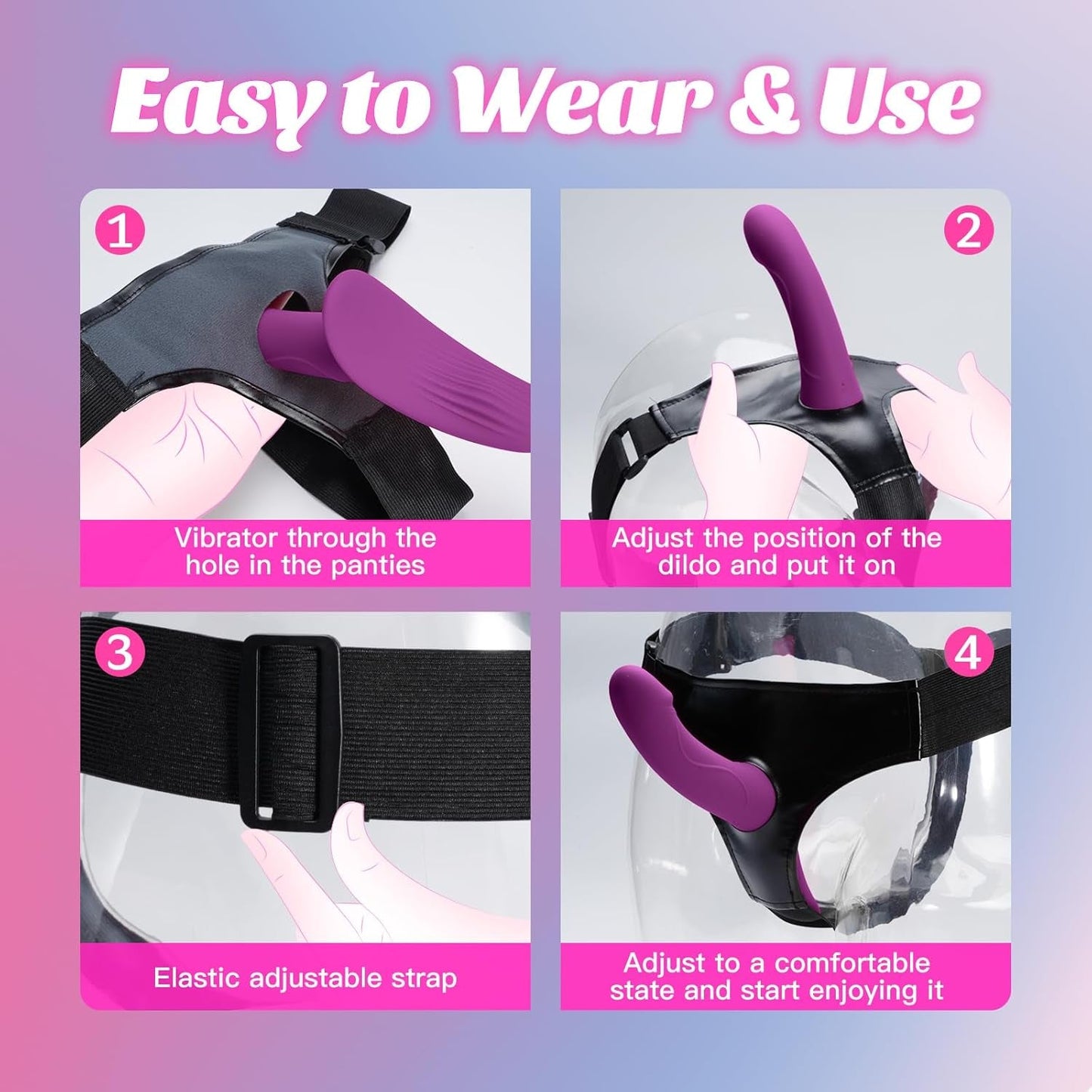 DualBliss App-Control Vibrating Strap-On Dildo Harness - Vixen | Nova Network