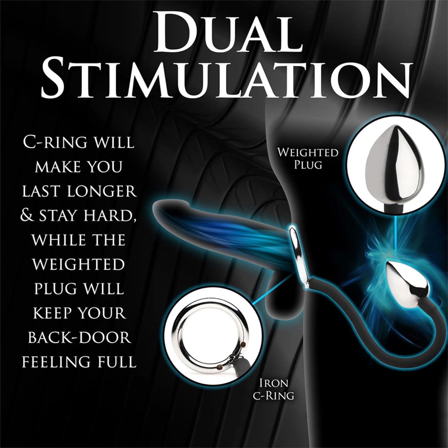 DualForce Metal Cock Ring & Prostate Butt Plug Set - Vixen | Nova Network